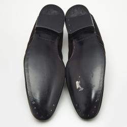 Pre Owned Dolce & Gabbana Black Suede Slip On Loafers Size 43
