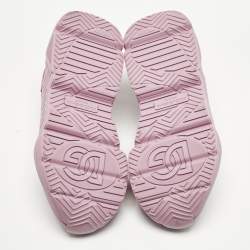 Pre Owned Dolce & Gabbana Pink Leather Daymaster Sneakers Size 41