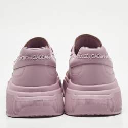 Pre Owned Dolce & Gabbana Pink Leather Daymaster Sneakers Size 41