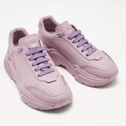 Pre Owned Dolce & Gabbana Pink Leather Daymaster Sneakers Size 41