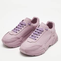 Pre Owned Dolce & Gabbana Pink Leather Daymaster Sneakers Size 41