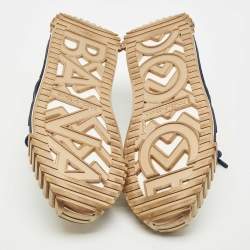 Pre Owned Dolce & Gabbana Tricolor Leather and Mesh Ns1 Lace Up Sneakers Size 46