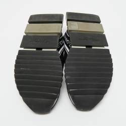 مملوكة مسبقًا Dolce & Gabbana Black Knit Fabric Sorrento Slip On Sneakers Size 42