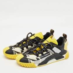 Pre Owned Dolce & Gabbana Multicolor Leather and Mesh ns1 Lace Up Sneakers Size 43