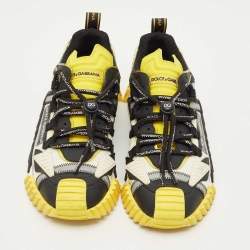 Pre Owned Dolce & Gabbana Multicolor Leather and Mesh ns1 Lace Up Sneakers Size 43