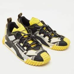 Pre Owned Dolce & Gabbana Multicolor Leather and Mesh ns1 Lace Up Sneakers Size 43