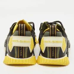 Pre Owned Dolce & Gabbana Multicolor Leather and Mesh ns1 Lace Up Sneakers Size 43