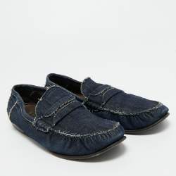 Pre Owned Dolce & Gabbana Navy Blue Denim Slip On Loafers Size 43