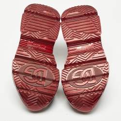 Pre Owned Dolce & Gabbana Black/Red Leather Daymaster Sneakers Size 43