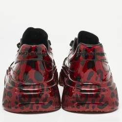 Pre Owned Dolce & Gabbana Black/Red Leather Daymaster Sneakers Size 43