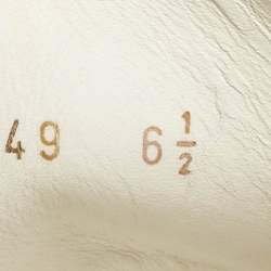 Pre Owned Dolce & Gabbana White Leather and Suede Super King Sneakers Size 40.5