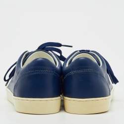 Pre Owned Dolce & Gabbana Blue Leather Low Top Sneakers Size 42