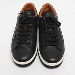 Pre Owned Dolce & Gabbana Black Leather Low Top Sneakers Size 41