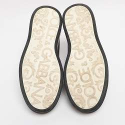 Pre Owned Dolce & Gabbana Black Leather Low Top Sneakers Size 41