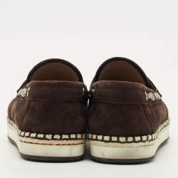 Pre Owned Dolce & Gabbana Brown Suede Slip On Espadrilles Size 39