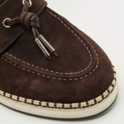 Pre Owned Dolce & Gabbana Brown Suede Slip On Espadrilles Size 39