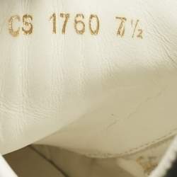 Pre Owned حذاء رياضي دولتشي أند غابانا منخفض من الأعلى بورتوفينو جلد أبيض مقاس 40