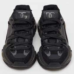 Pre Owned Dolce & Gabbana Black Suede, Leather and Mesh Airmaster Sneakers Size 42
