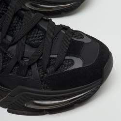 Pre Owned Dolce & Gabbana Black Suede, Leather and Mesh Airmaster Sneakers Size 42