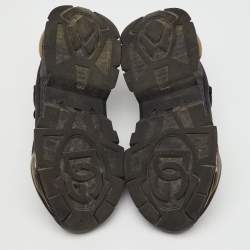 Pre Owned Dolce & Gabbana Black Suede, Leather and Mesh Airmaster Sneakers Size 42