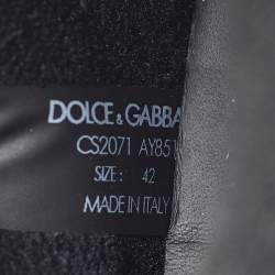 Pre Owned Dolce & Gabbana Black Suede, Leather and Mesh Airmaster Sneakers Size 42