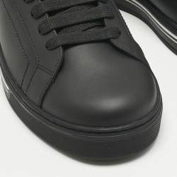 Pre Owned Dolce & Gabbana Black Leather Roma Low Top Sneakers Size 40