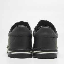 Pre Owned Dolce & Gabbana Black Leather Roma Low Top Sneakers Size 40