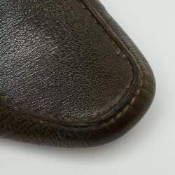 مملوكة مسبقًا حذاء لوفرز دولتشي أند غابانا فراء شيرلينغ جلد زيتوني مقاس 44