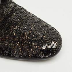 Pre Owned حذاء ديربي دولتشي أند غابانا ترتر أسود/ذهبي مقاس 42