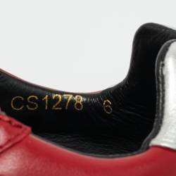 Pre Owned حذاء رياضي دولتشي أند غابانا جامايكا كانفاس طباعة عظام متعاكسة مع جمجمة وجلد متعدد الألوان مقاس 43.5