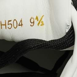 مملوكة مسبقًا Dolce & Gabbana White/Black Leather logo Patch Portofino Sneakers Size 43.5            