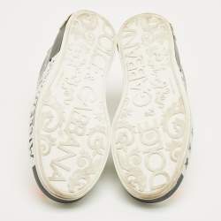 Pre Owned Dolce & Gabbana White Leather King Angels Portofino Low top Sneakers Size 43