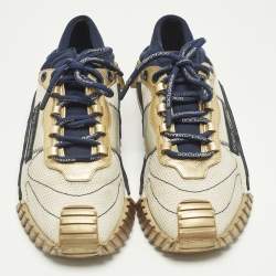 مملوكة مسبقًا حذاء رياضي دولتشي أند غابانا نس 1 مقاس 44 جلد، وقماش شبكي ونايلون متعدد الألوان بأربطة