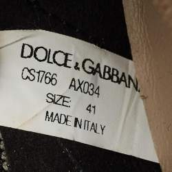 مملوكة مسبقًا حذاء رياضي دولتشي أند غابانا قماش محبوك ملون وجلد سويدي مقاس 41