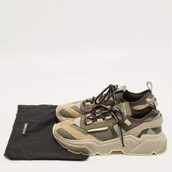 مملوكة مسبقًا حذاء رياضي دولتشي أند غابانا قماش محبوك ملون وجلد سويدي مقاس 41