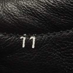 مملوكة مسبقًا حذاء رياضي دولتشي أند غابانا شعار DG جلد أسود ونايلون وجلد لامع برباط مقاس 45