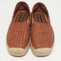 Pre Owned حذاء إسبادريل دولتشي أند غابانا كانفاس بيج سليب أون مقاس 41