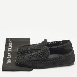 Pre Owned حذاء لوفَرز منسوج أسود دولتشي أند غابانا كروشيه مقاس 42.5