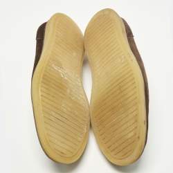 Pre Owned حذاء لوفرز دولتشي أند غابانا سليب أون سويدي بني داكن مقاس 44