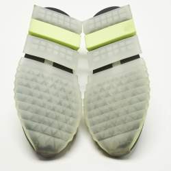 مملوكة مسبقًا Dolce & Gabbana Sorrento Size 44.5 Black Knit Fabric and Rubber Slip On Sneakers