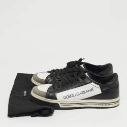 مملوكة مسبقًا حذاء رياضي دولتشي أند غابانا منخفض من الأعلى جلد أسود مقاس 41