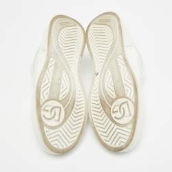 مملوكة مسبقًا Dolce & Gabbana Roma Size 40 White Leather Lace Up Sneakers