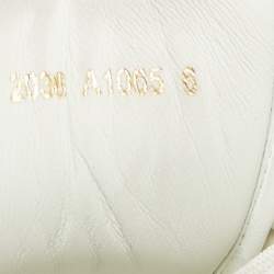 مملوكة مسبقًا Dolce & Gabbana Roma Size 40 White Leather Lace Up Sneakers