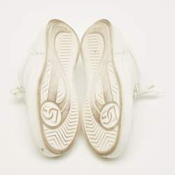 مملوكة مسبقًا حذاء رياضي دولتشي أند غابانا بورتوفينو جلد أبيض منخفض القمة مقاس 42.5