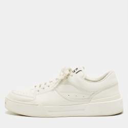 مملوكة مسبقًا Dolce & Gabbana Portofino Size 43.5 White Leather Low Top Sneakers