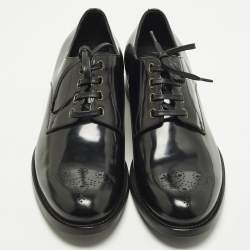 مملوكة مسبقًا Dolce & Gabbana Size 45 Black Leather Lace Up Derby Shoes