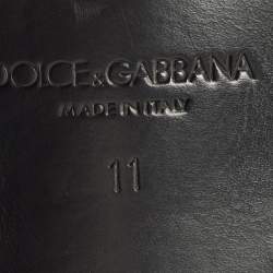 مملوكة مسبقًا Dolce & Gabbana Size 45 Black Leather Lace Up Derby Shoes