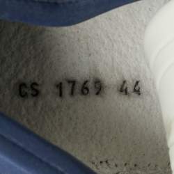 Pre Owned Dolce & Gabbana Ns1 Size 44 Navy Tricolor Leather, Mesh and Neoprene Lace Up Sneakers