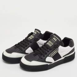 Pre Owned حذاء رياضي دولتشي أند غابانا ميامي جلد و نايلون أسود و أبيض منخفض من أعلى مقاس 42.5