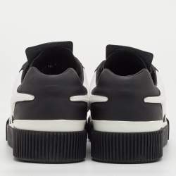 Pre Owned حذاء رياضي دولتشي أند غابانا ميامي جلد و نايلون أسود و أبيض منخفض من أعلى مقاس 42.5